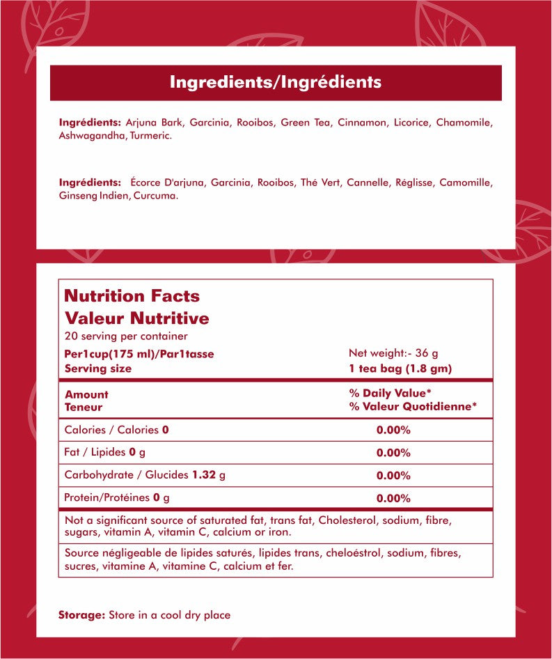 Sattvek Organics CircuLove Tea - Heart Health & Circulation Support Herbal  Blend