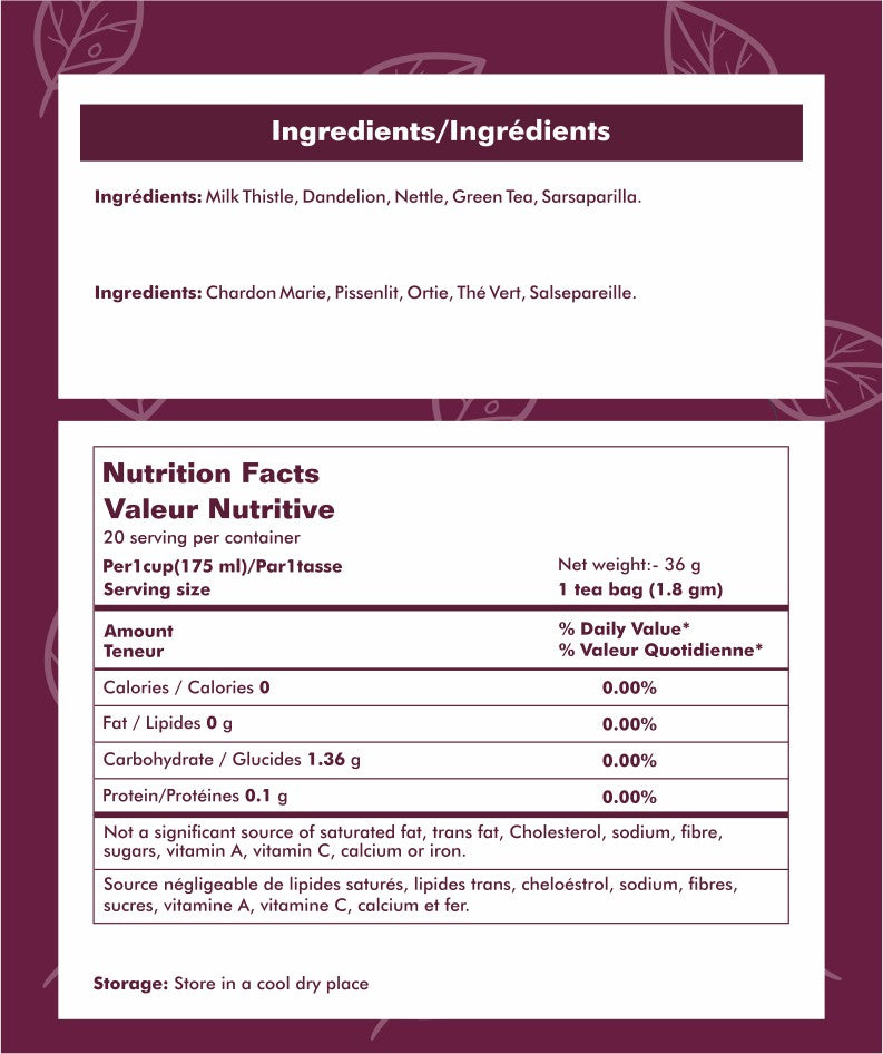 Sattvek Organics LivaPur Wellness Tea - Liver Support & Detox Herbal Blend