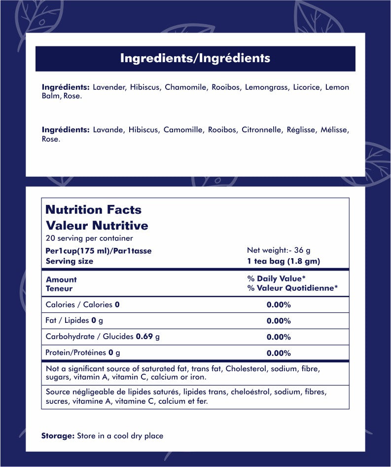 Sattvek Organics Soothe & Snooze Tea - Sleep Support & Relaxation Herbal  Blend