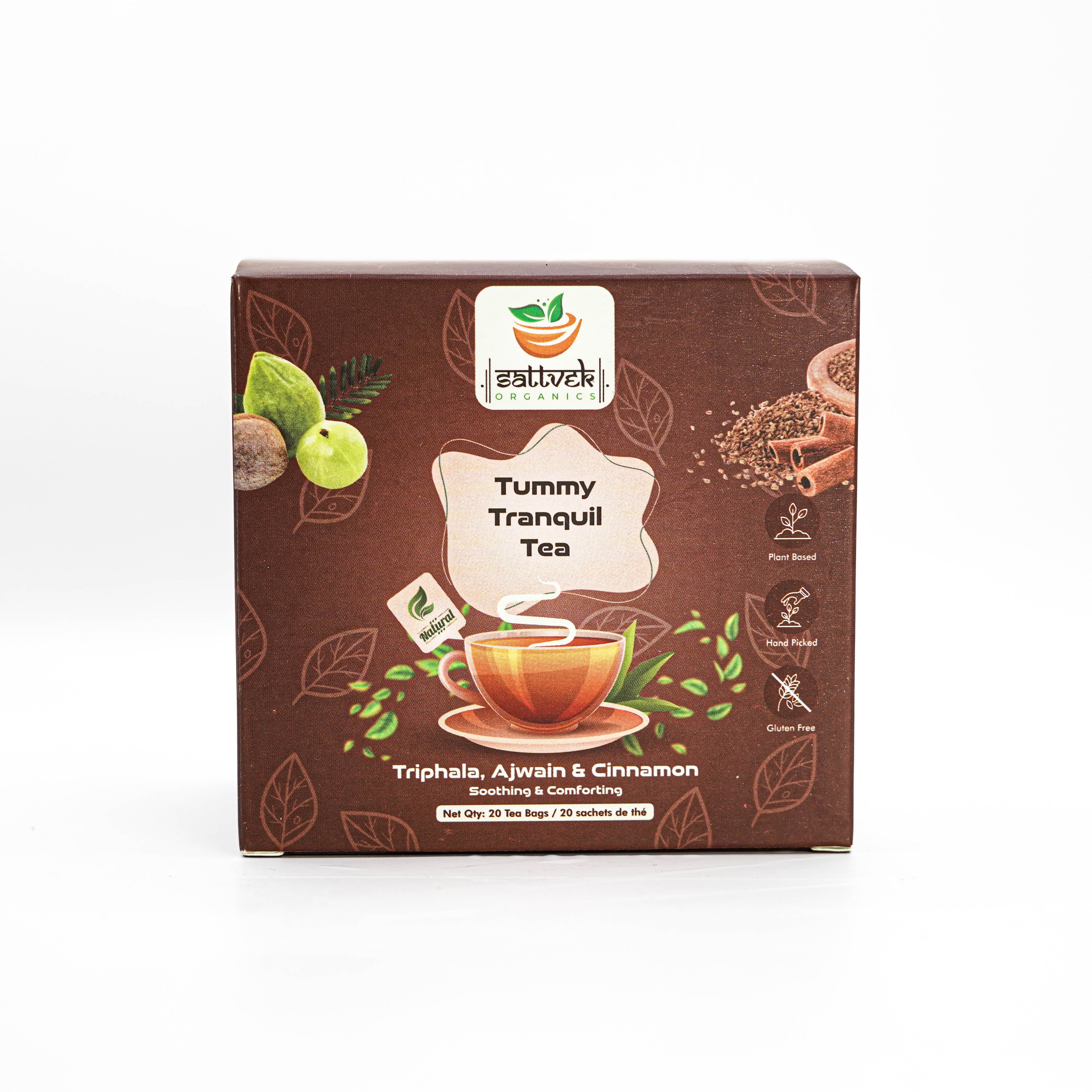 Sattvek Organics Tummy Tranquil Tea - Digestive Wellness Herbal Blend