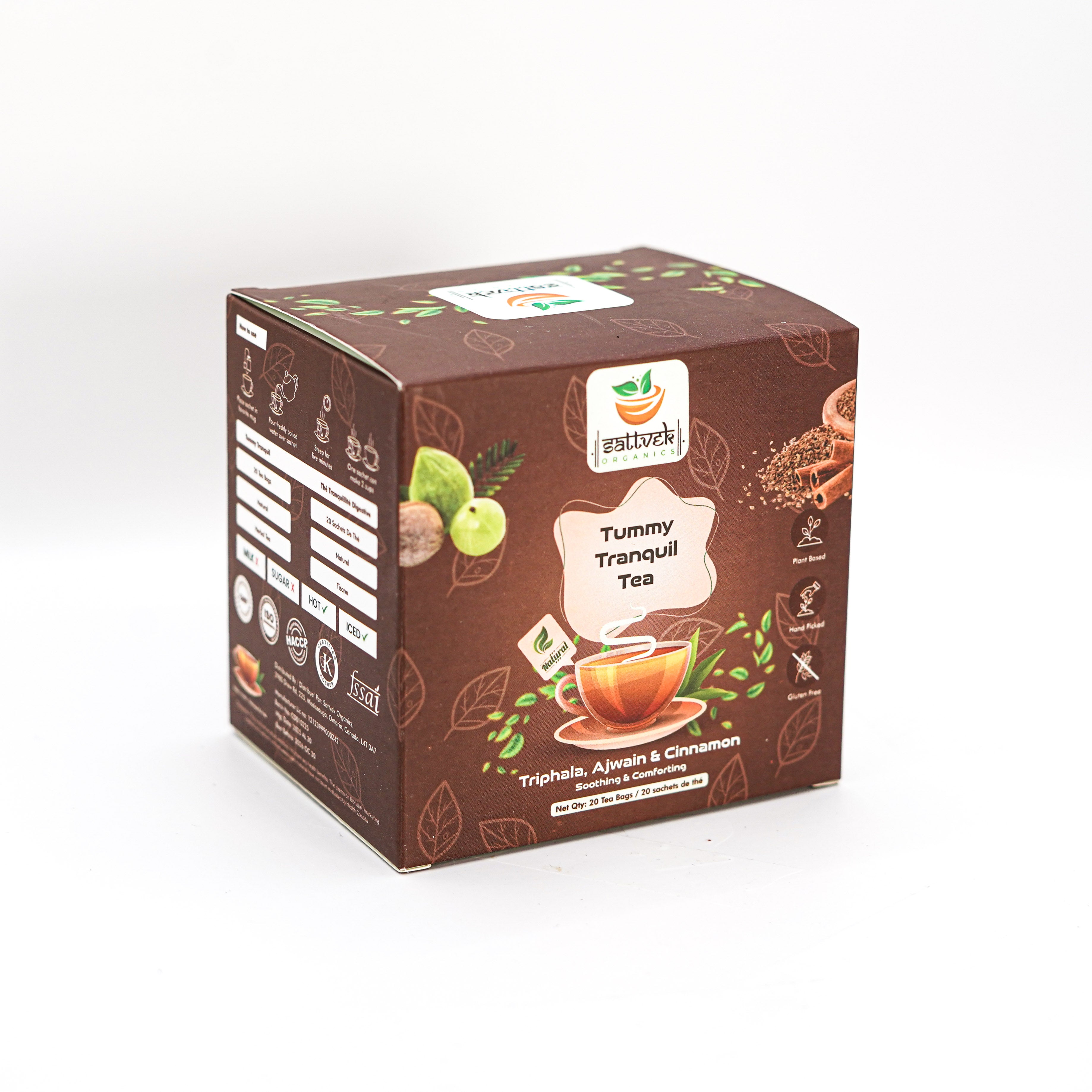 Sattvek Organics Tummy Tranquil Tea - Digestive Wellness Herbal Blend
