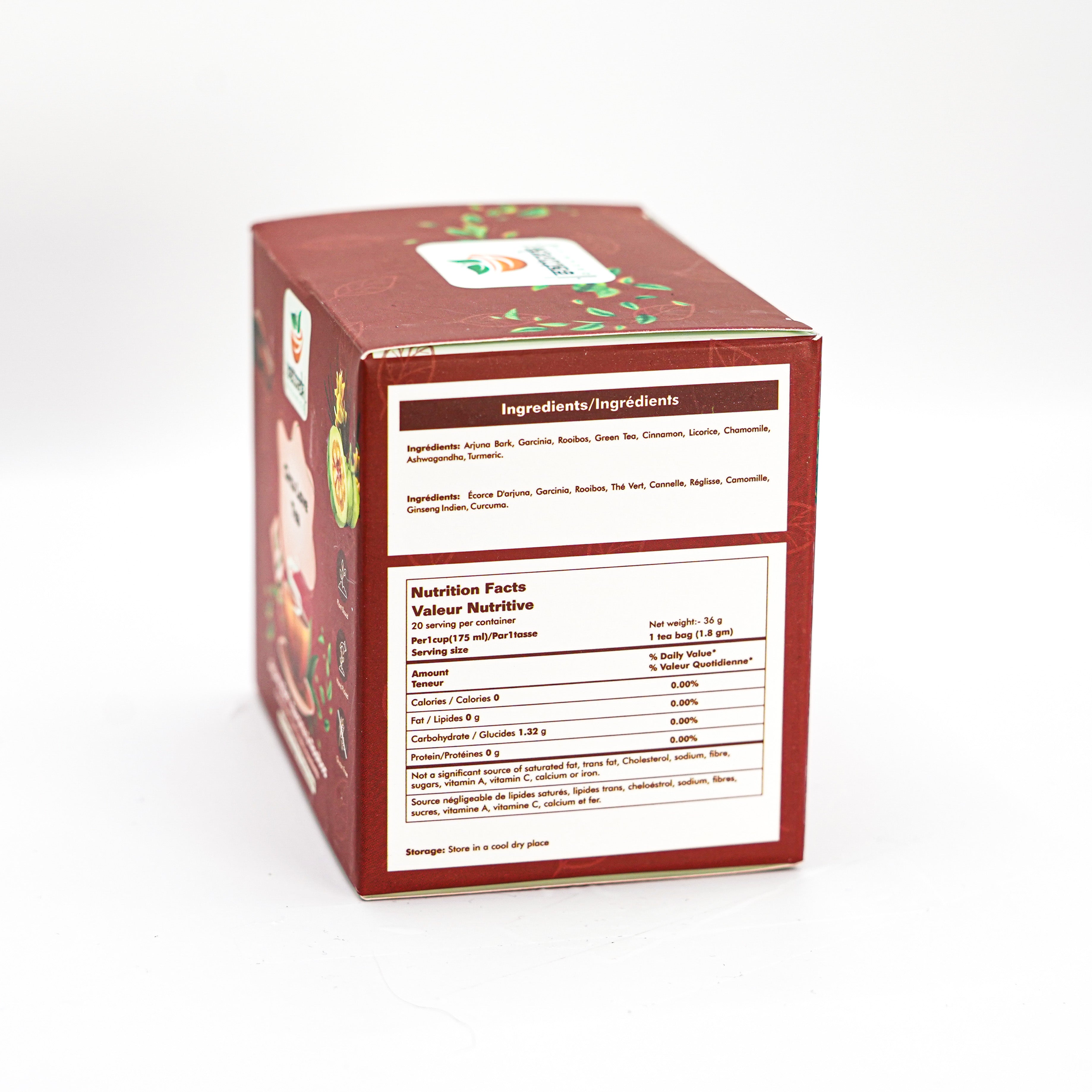 Sattvek Organics CircuLove Tea - Heart Health & Circulation Support Herbal  Blend