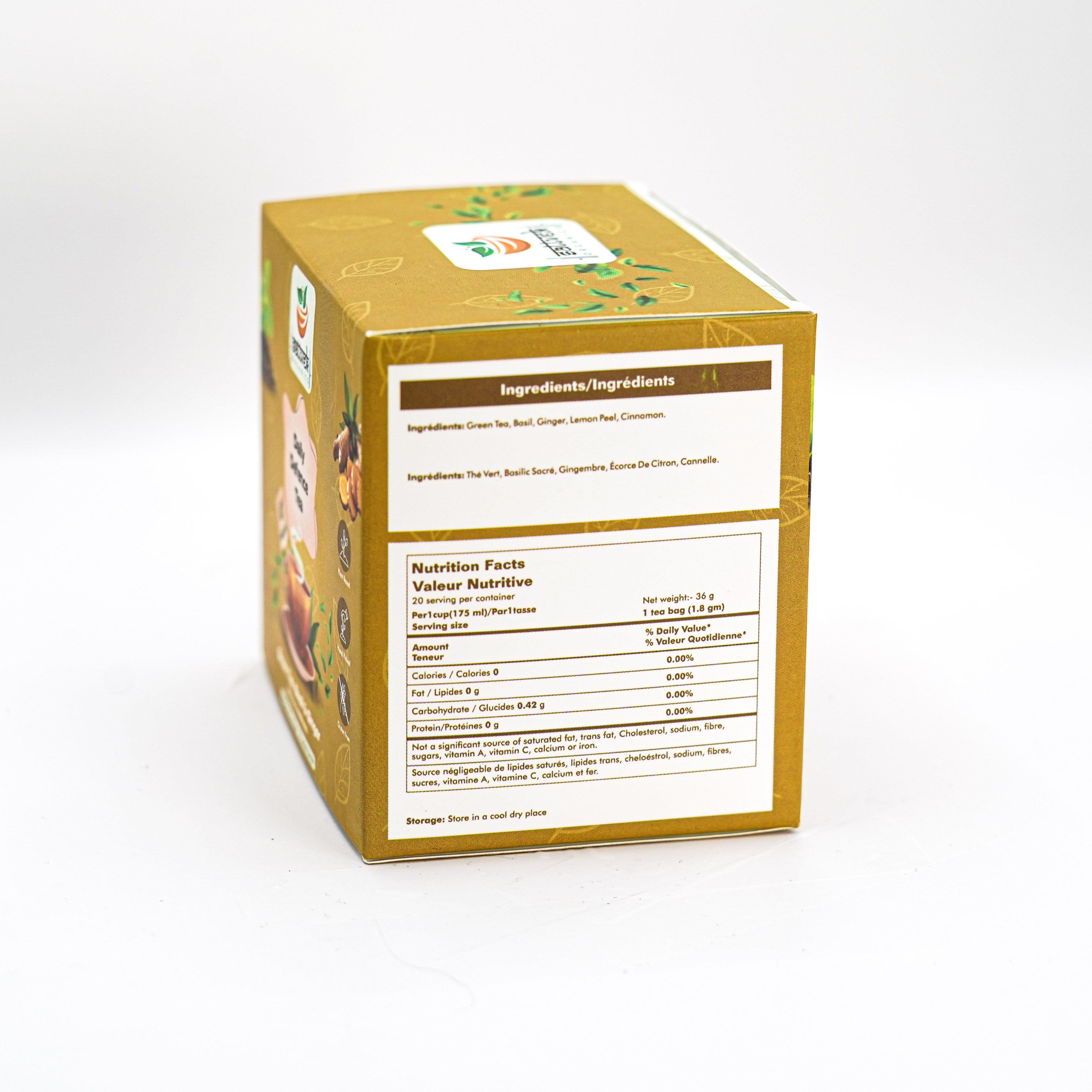 Sattvek Organics Daily Defense Tea - Immunity Support & Vitality Herbal  Blend