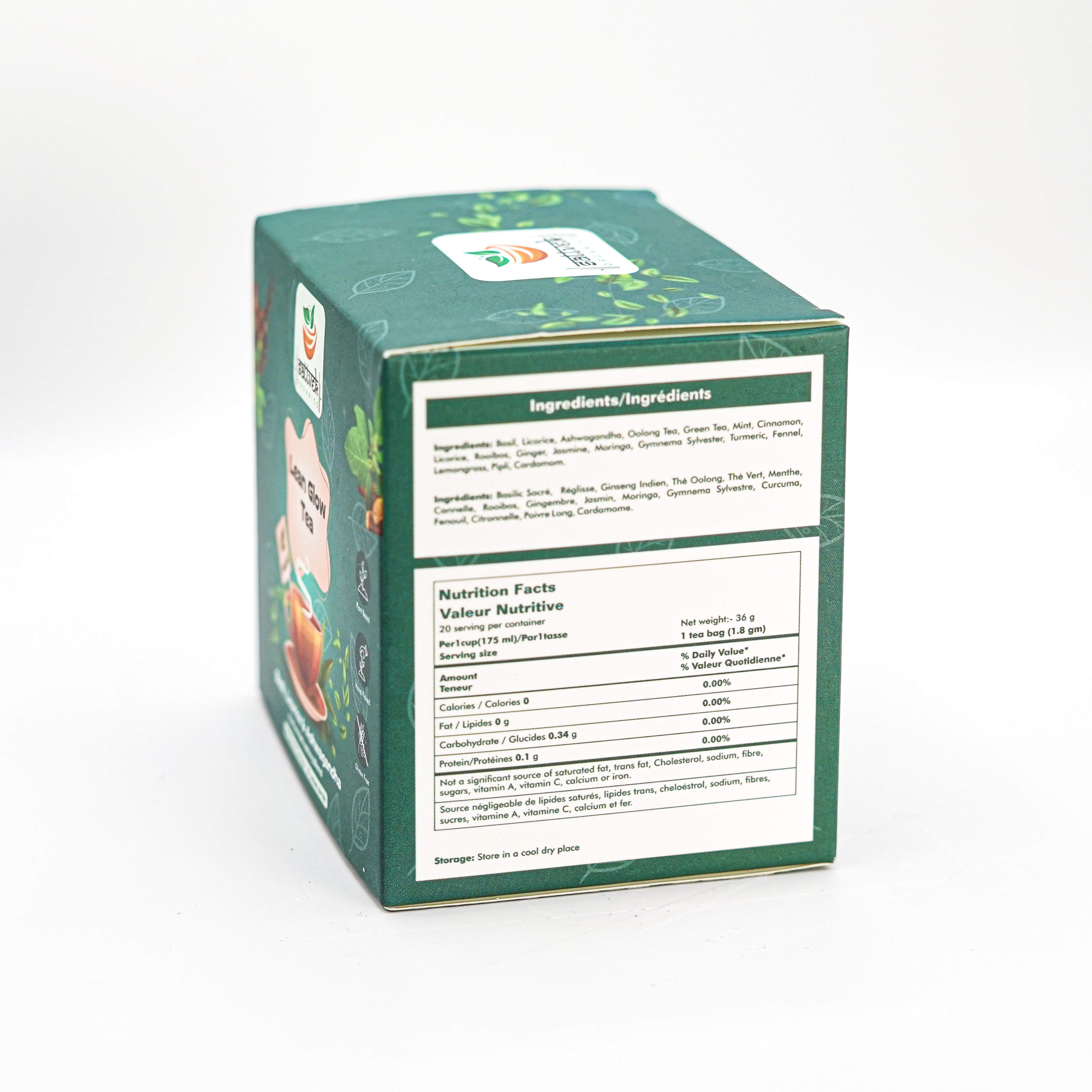 Sattvek Organics Lean Glow Tea - Wellness & Energy Herbal Blend