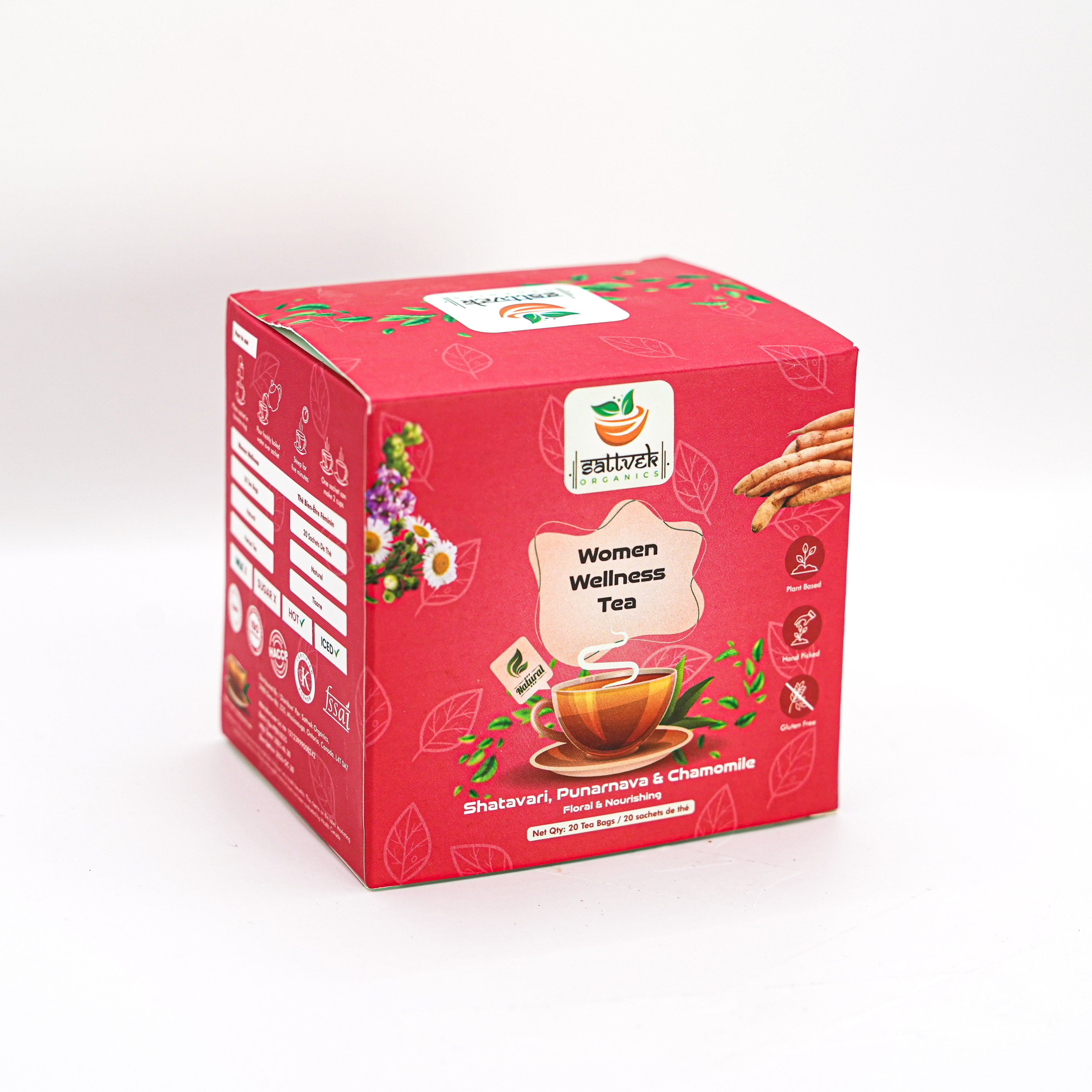 Sattvek Organics Women Wellness Tea - Complete Feminine Health Herbal Blend