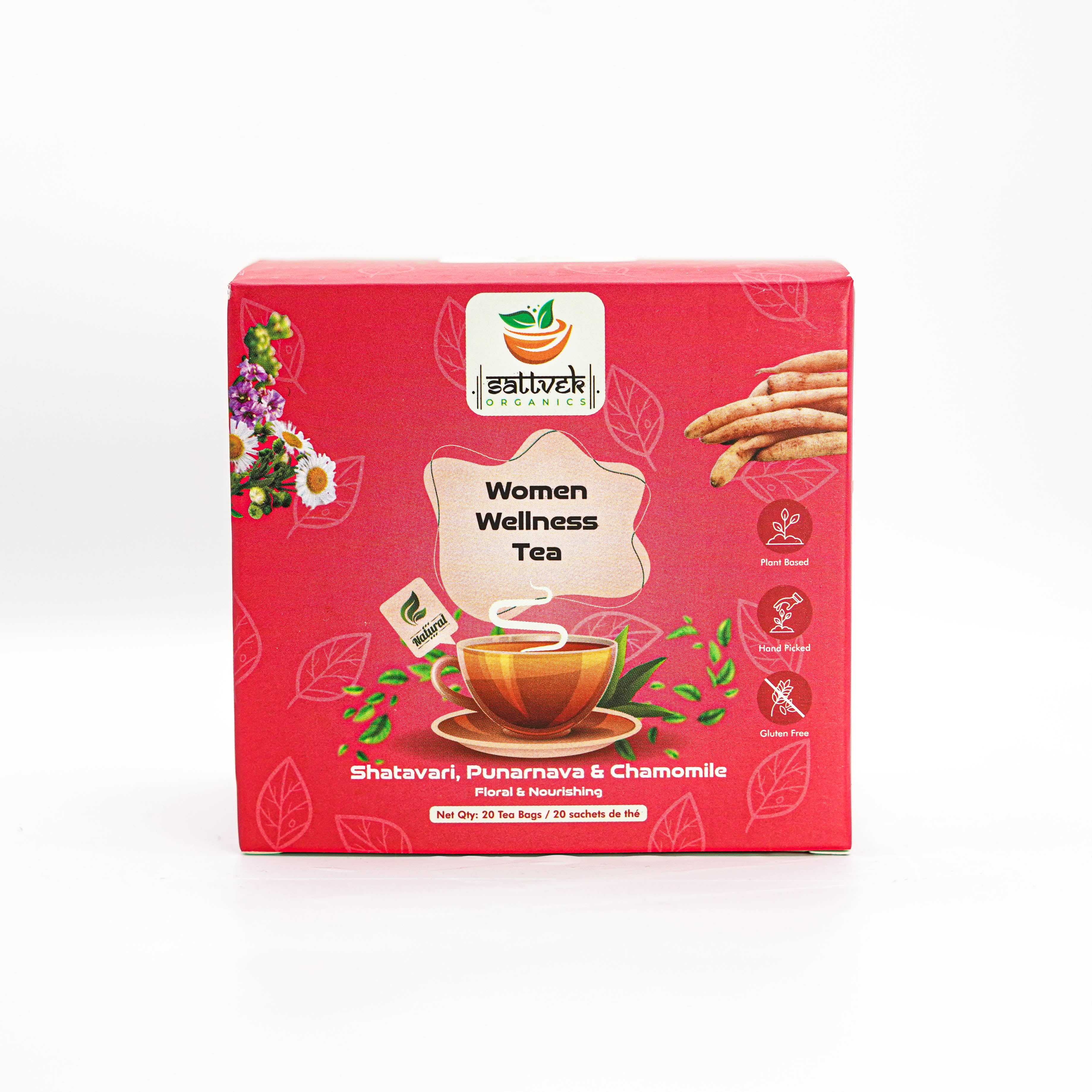 Sattvek Organics Women Wellness Tea - Complete Feminine Health Herbal Blend