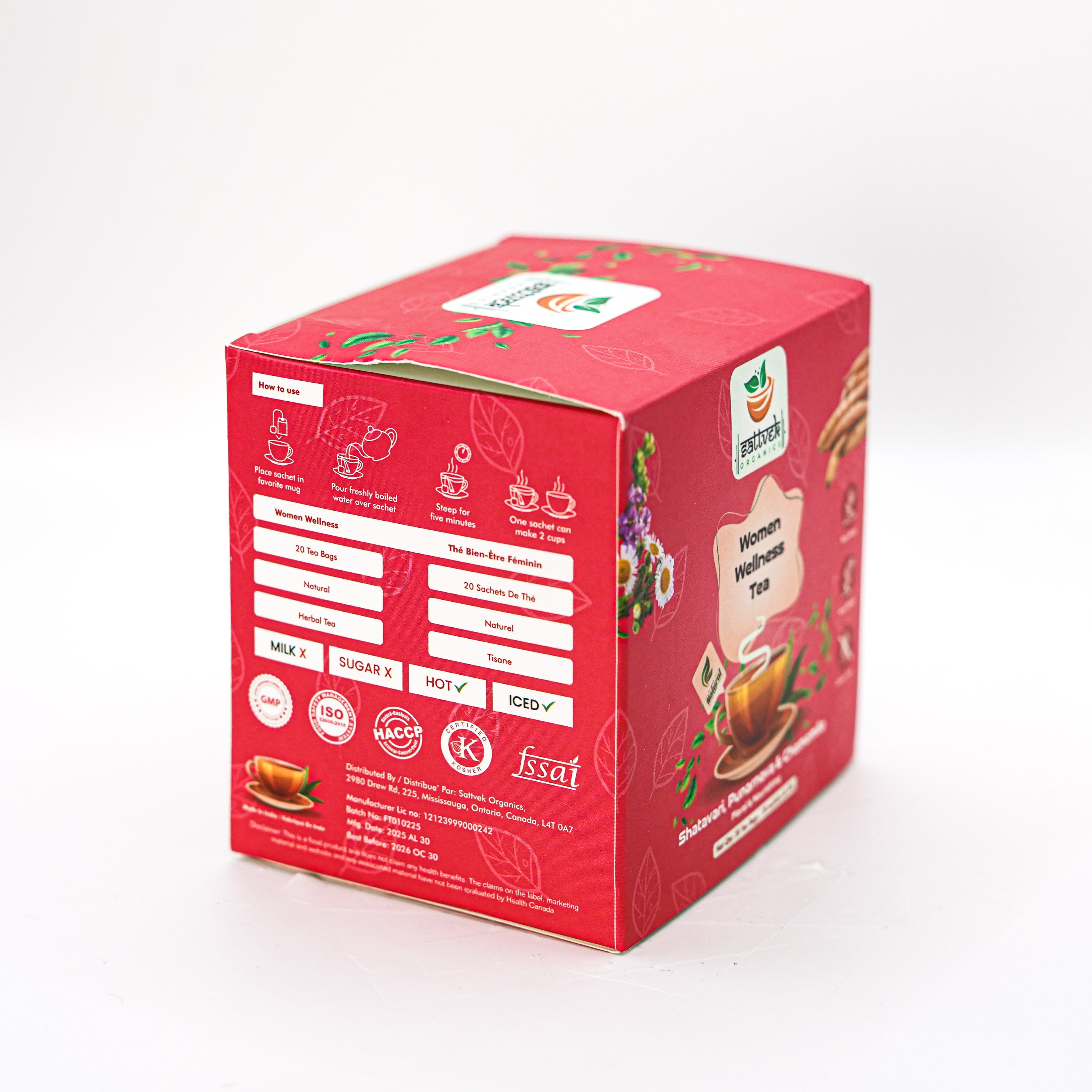 Sattvek Organics Women Wellness Tea - Complete Feminine Health Herbal Blend